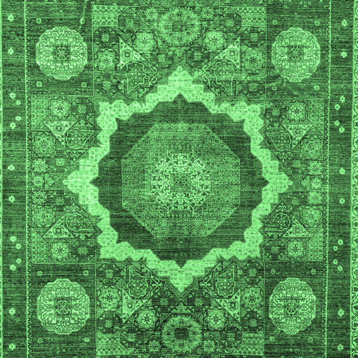Machine Washable Abstract Emerald Green Modern Area Rugs, wshabs4170emgrn