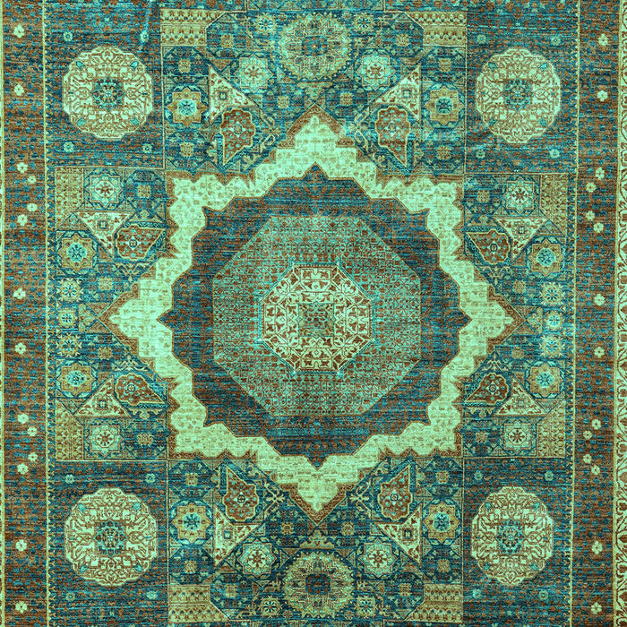 Machine Washable Abstract Turquoise Modern Area Rugs, wshabs4170turq