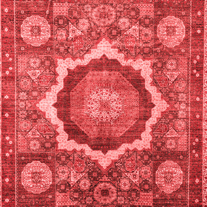 Machine Washable Abstract Red Modern Rug, wshabs4170red