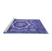 Sideview of Machine Washable Abstract Blue Modern Rug, wshabs4170blu