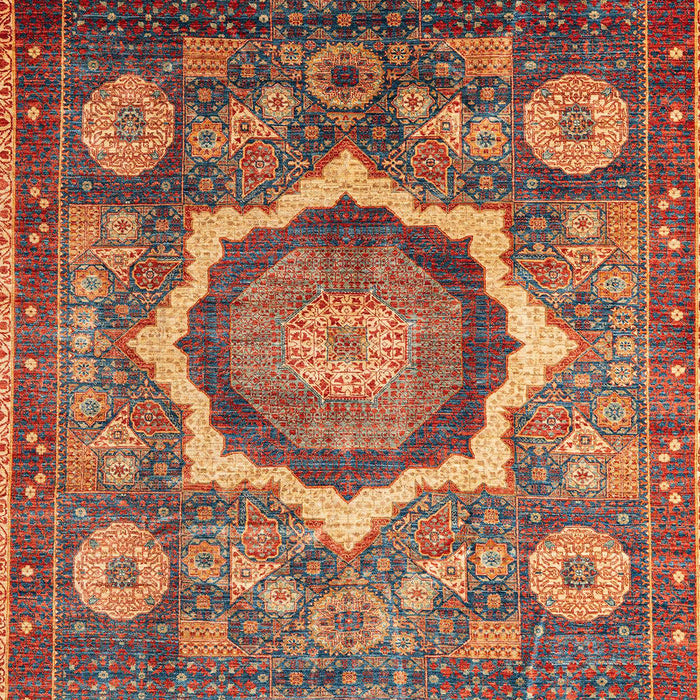 Abstract Dark Almond Brown Modern Rug, abs4170