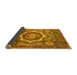 Sideview of Abstract Yellow Modern Rug, abs4170yw