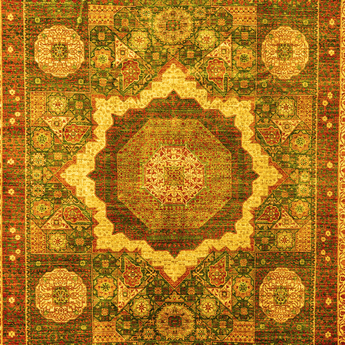 Abstract Yellow Modern Rug, abs4170yw