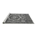 Sideview of Machine Washable Abstract Gray Modern Rug, wshabs4170gry