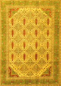 Abstract Yellow Modern Rug, abs4171yw