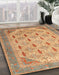 Machine Washable Abstract Chocolate Brown Rug in a Family Room, wshabs4171