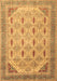 Machine Washable Abstract Brown Modern Rug, wshabs4171brn