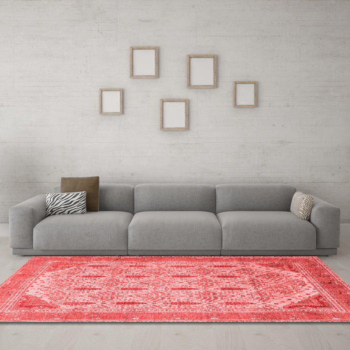 Modern Red Washable Rugs