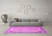 Machine Washable Abstract Purple Modern Area Rugs in a Living Room, wshabs4171pur