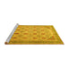 Sideview of Machine Washable Abstract Yellow Modern Rug, wshabs4171yw