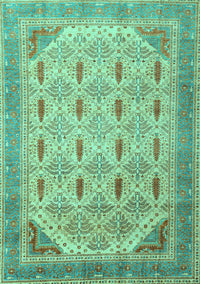 Abstract Turquoise Modern Rug, abs4171turq