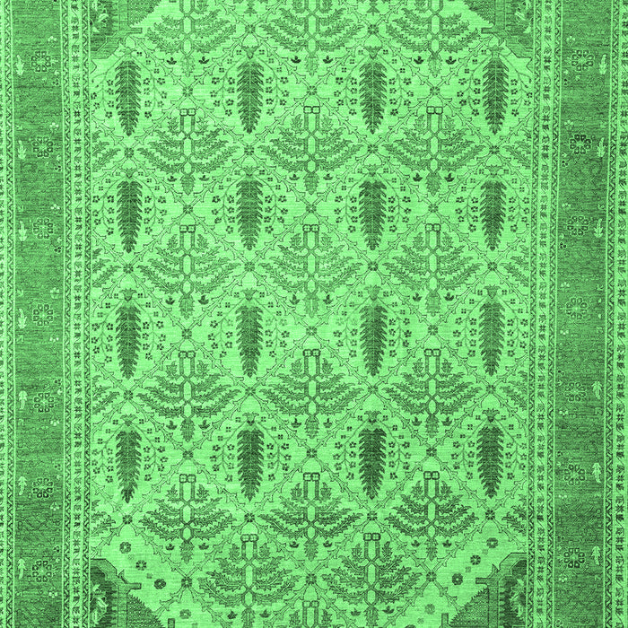 Machine Washable Abstract Emerald Green Modern Area Rugs, wshabs4171emgrn