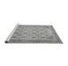 Sideview of Machine Washable Abstract Gray Modern Rug, wshabs4171gry