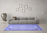 Machine Washable Abstract Blue Modern Rug, wshabs4171blu