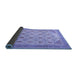 Sideview of Abstract Blue Modern Rug, abs4171blu