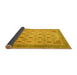 Sideview of Abstract Yellow Modern Rug, abs4171yw