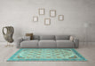 Machine Washable Abstract Light Blue Modern Rug in a Living Room, wshabs4171lblu