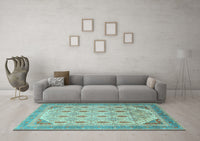 Machine Washable Abstract Light Blue Modern Rug, wshabs4171lblu