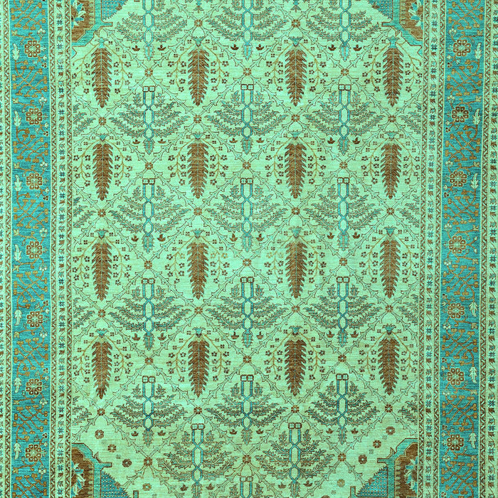 Machine Washable Abstract Turquoise Modern Area Rugs, wshabs4171turq