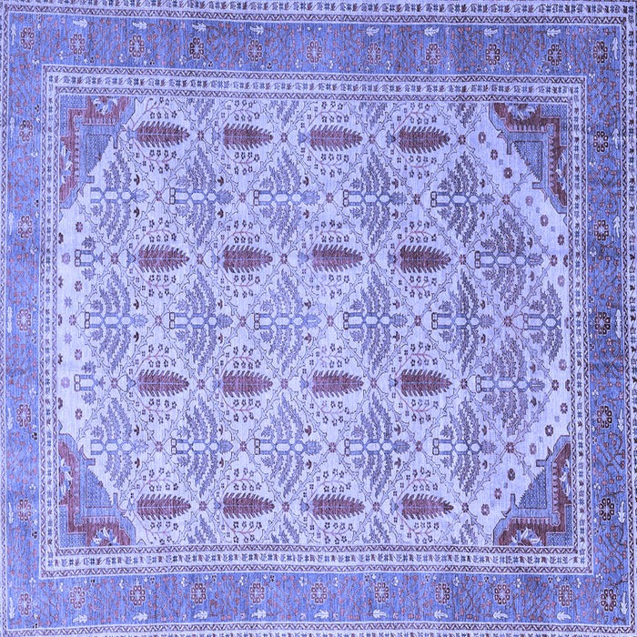 Square Abstract Blue Modern Rug, abs4171blu