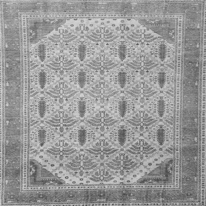 Square Machine Washable Abstract Gray Modern Rug, wshabs4171gry