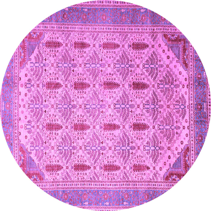 Round Abstract Purple Modern Rug, abs4171pur