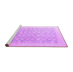 Sideview of Machine Washable Oriental Purple Modern Area Rugs, wshabs4172pur