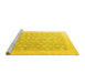 Sideview of Machine Washable Oriental Yellow Modern Rug, wshabs4172yw