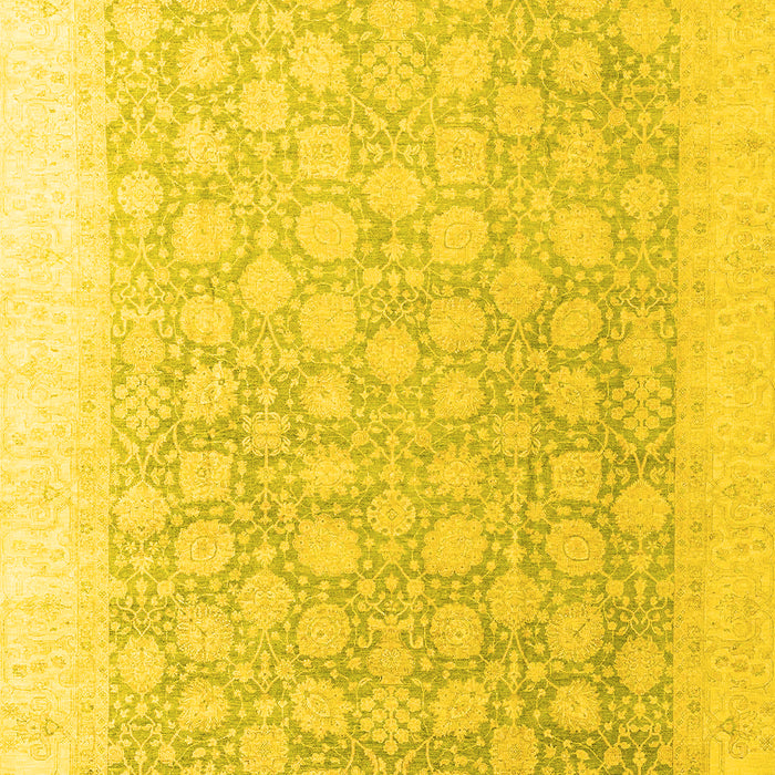 Machine Washable Oriental Yellow Modern Rug, wshabs4172yw