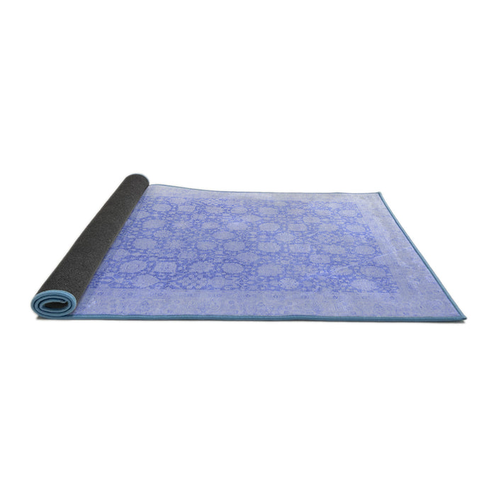 Sideview of Oriental Blue Modern Rug, abs4172blu