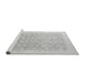 Sideview of Machine Washable Oriental Gray Modern Rug, wshabs4172gry