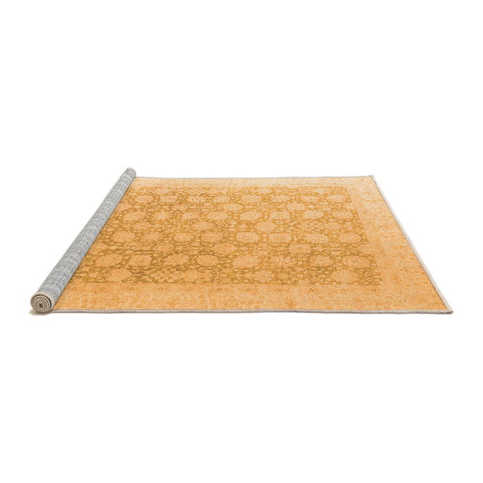 Sideview of Machine Washable Oriental Orange Modern Area Rugs, wshabs4172org