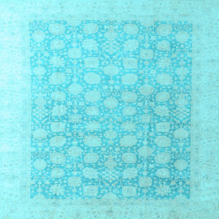 Square Oriental Light Blue Modern Rug, abs4172lblu