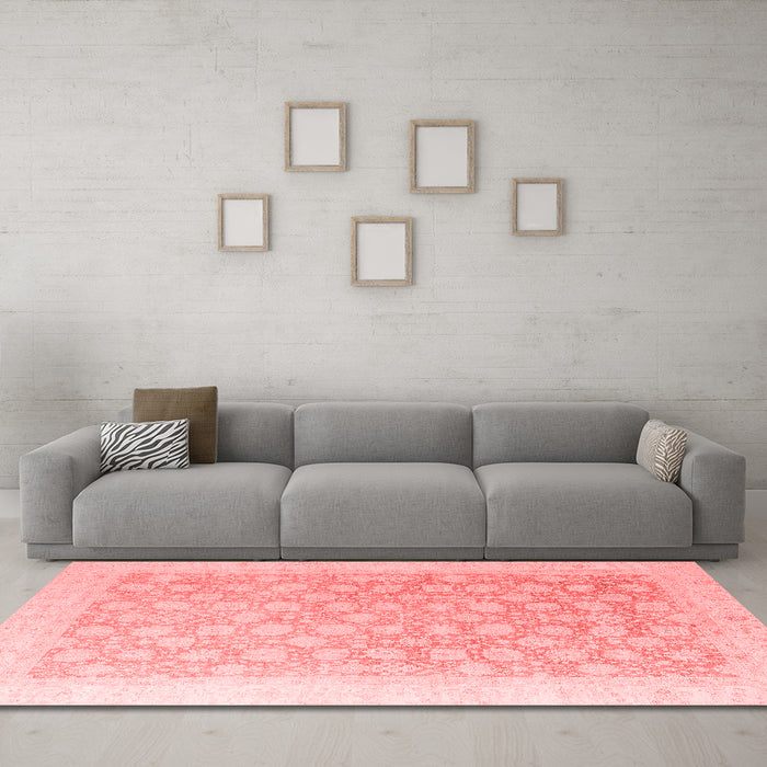 Modern Red Washable Rugs