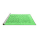 Sideview of Machine Washable Oriental Emerald Green Modern Area Rugs, wshabs4172emgrn