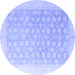 Round Oriental Blue Modern Rug, abs4172blu