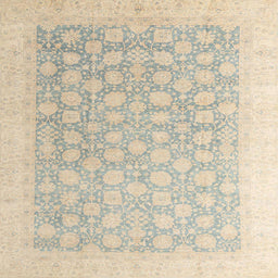 Square Abstract Sand Brown Oriental Rug, abs4172