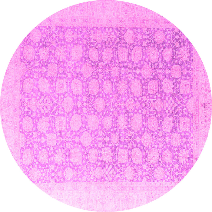Round Oriental Pink Modern Rug, abs4172pnk