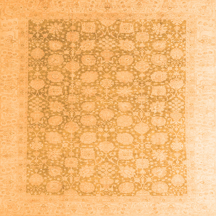 Square Oriental Orange Modern Rug, abs4172org