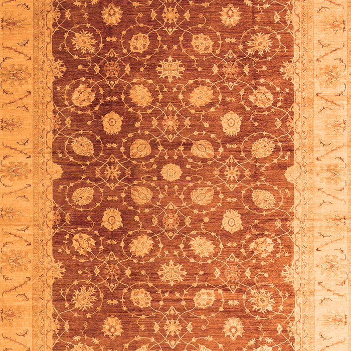 Machine Washable Oriental Orange Traditional Area Rugs, wshabs4173org