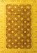 Machine Washable Oriental Yellow Traditional Rug, wshabs4173yw