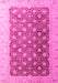 Machine Washable Oriental Pink Traditional Rug, wshabs4173pnk