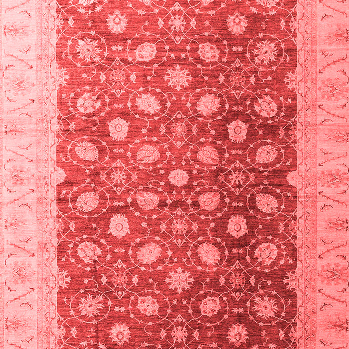Machine Washable Oriental Red Traditional Rug, wshabs4173red