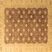 Square Oriental Brown Traditional Rug, abs4173brn