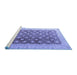 Sideview of Machine Washable Oriental Blue Traditional Rug, wshabs4173blu