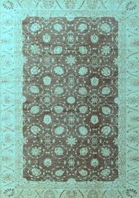 Oriental Light Blue Traditional Rug, abs4173lblu