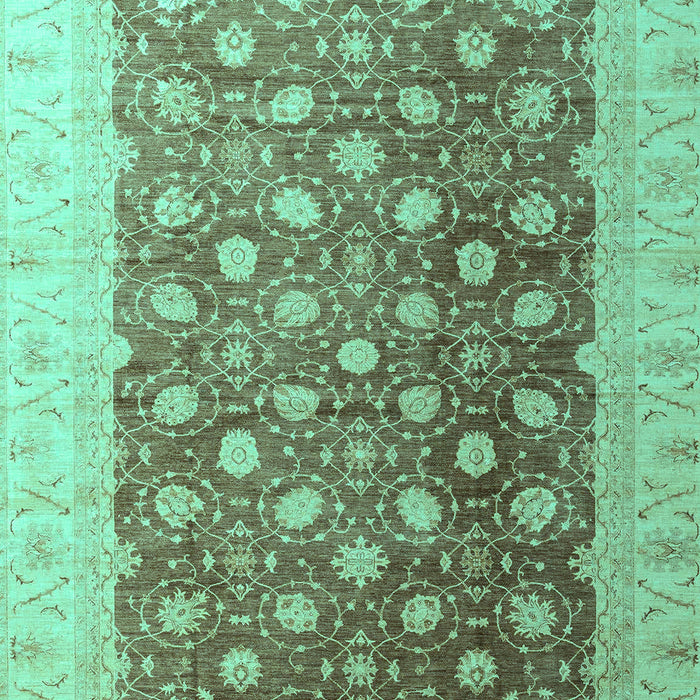 Machine Washable Oriental Turquoise Traditional Area Rugs, wshabs4173turq