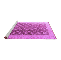 Sideview of Machine Washable Oriental Purple Traditional Area Rugs, wshabs4173pur