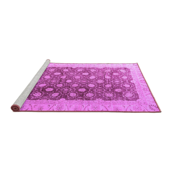 Sideview of Machine Washable Oriental Purple Traditional Area Rugs, wshabs4173pur