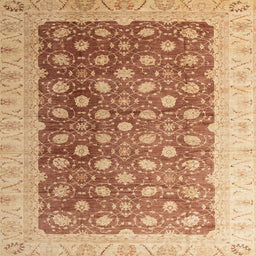 Square Machine Washable Abstract Red Rug, wshabs4173